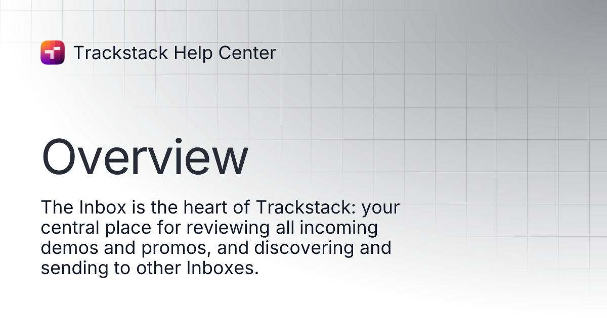 Overview | Trackstack Help Center
